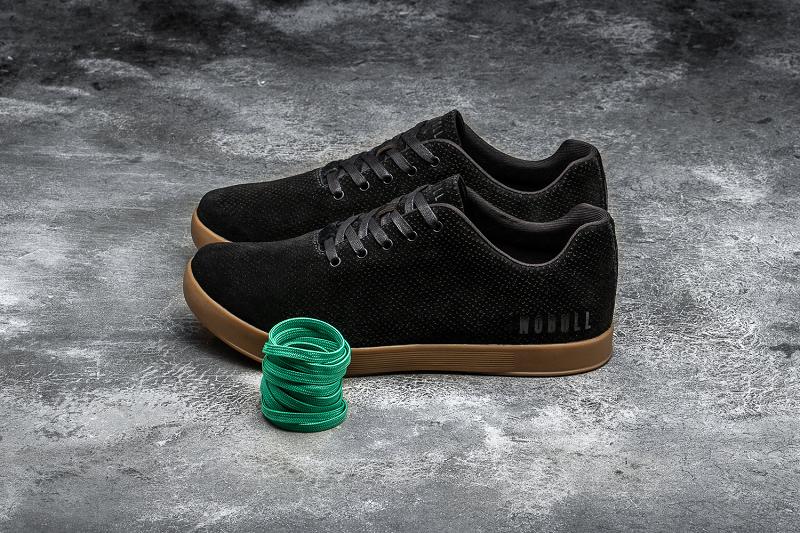 Black Nobull Dark Gum Suede Men's Trainers | CA V1379R